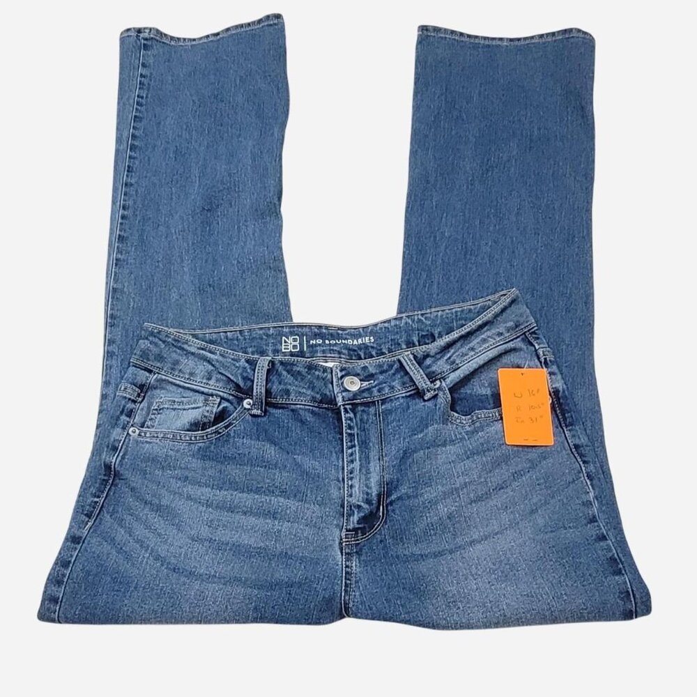 No Boundaries Mid-Rise Straight Leg Blue Jeans Size 13